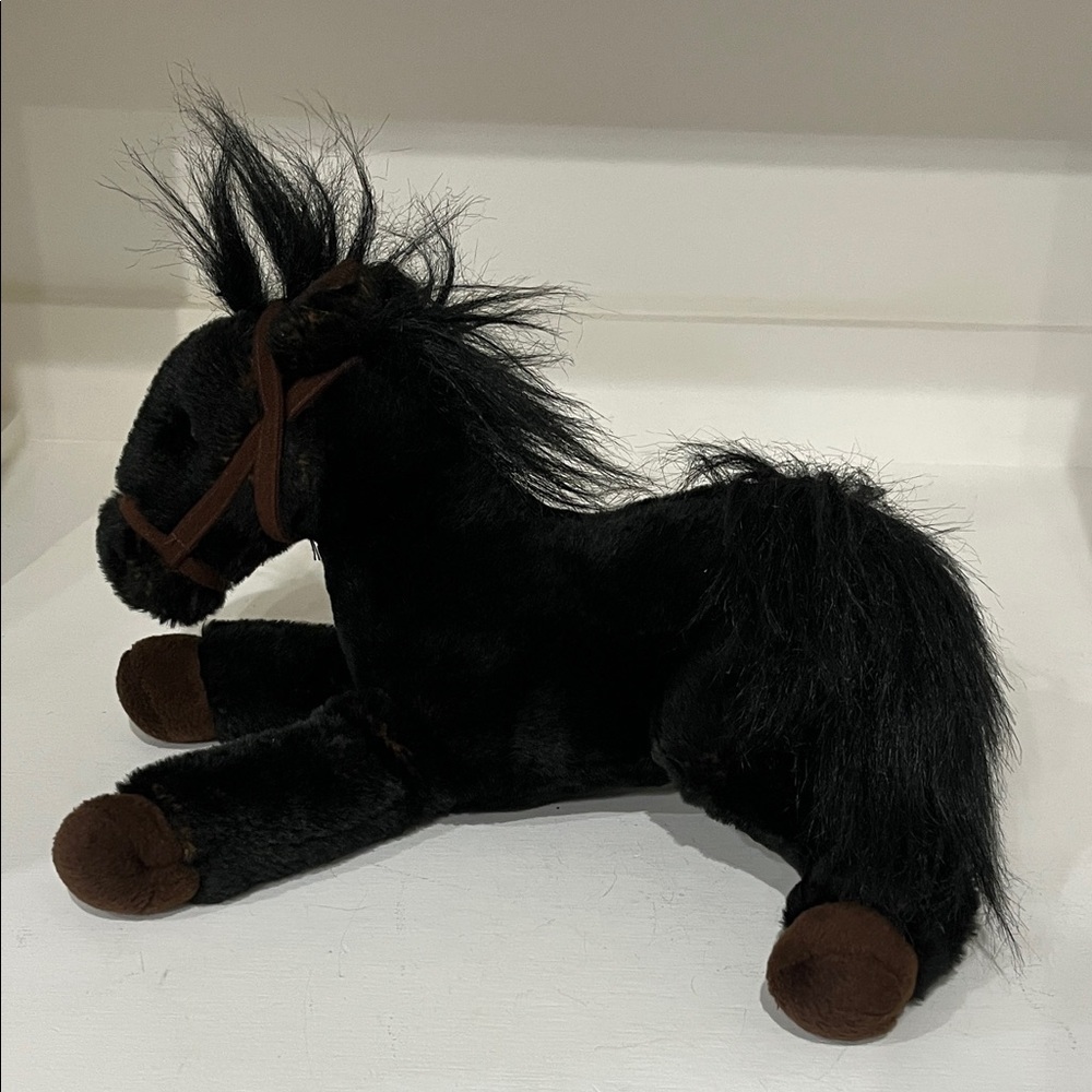 Wells Fargo Legendary Pony Mike Plush Stuffed Animal 14" Black Brown Horse 2016